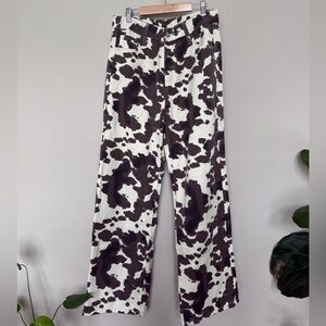 Cow Print Straight-Leg Jeans | Size M